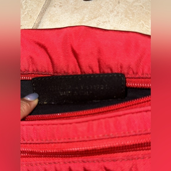 BALENCIAGA DEMNA red logo dual pocket nylon black waist belt crossbody bag - Picture 2 of 16